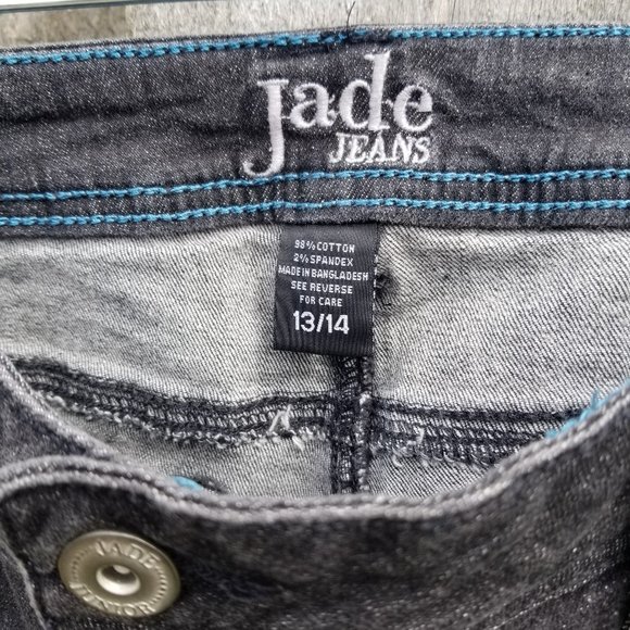 Distressed Black Jade Jeans Embroidered 13 /14 - Picture 12 of 12